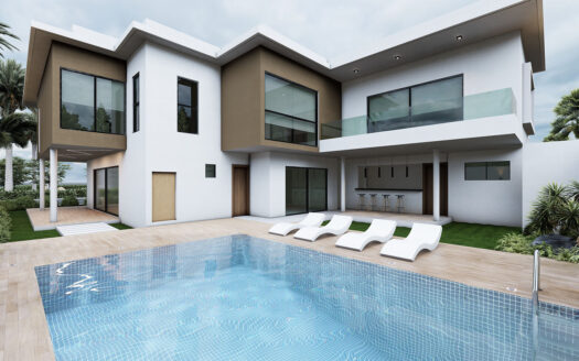 Villa Duplex 7 pièces en vente à Bonoua - vue piscine.